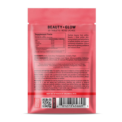500mg Beauty + Glow Tablets - Rose Lychee - Mood Tablets