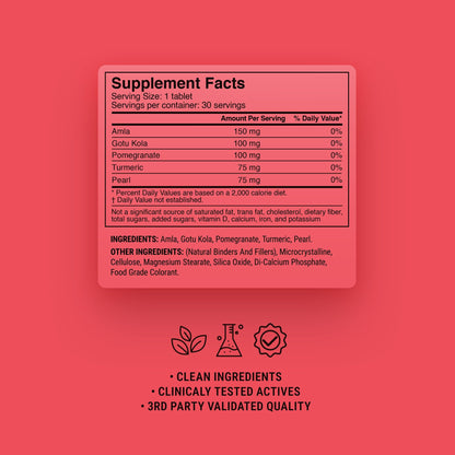 500mg Beauty + Glow Tablets - Rose Lychee - Mood Tablets