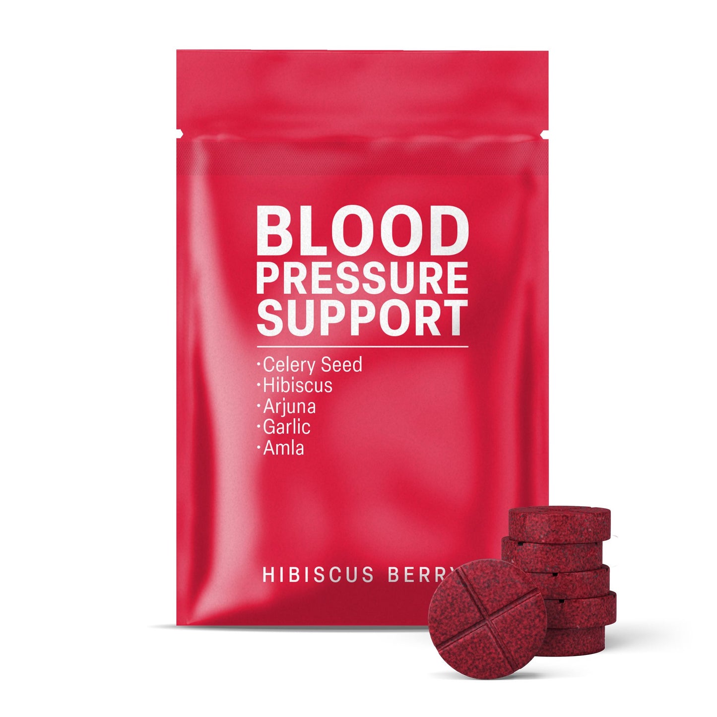 500mg Blood Pressure Support Tablets - Hibiscus Berry - Mood Tablets