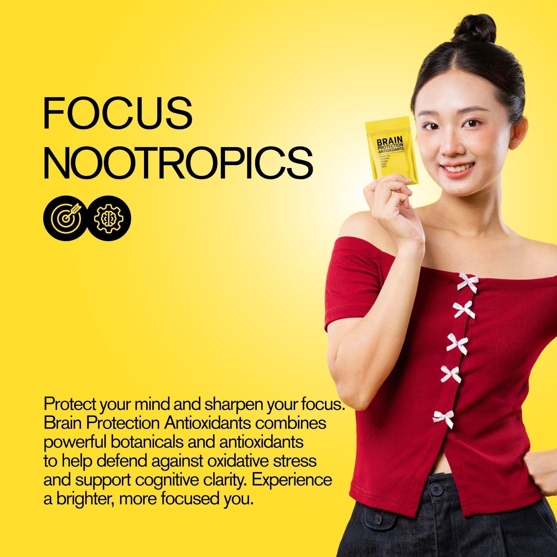 500mg Brain Protection Antioxidants Tablets - Lemon Ginger - Mood Tablets