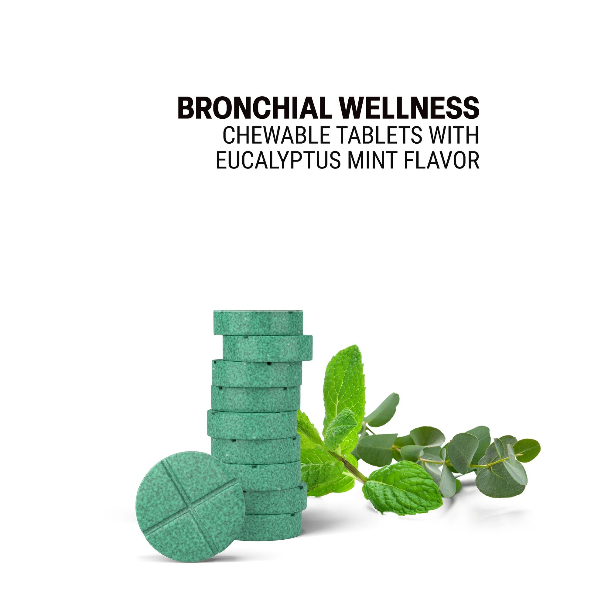 500mg Bronchial Wellness Tablets - Eucalyptus Mint - Mood Tablets