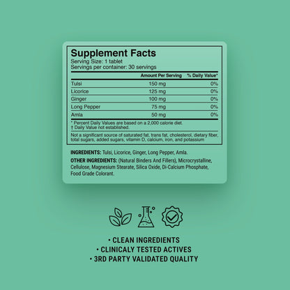 500mg Bronchial Wellness Tablets - Eucalyptus Mint - Mood Tablets