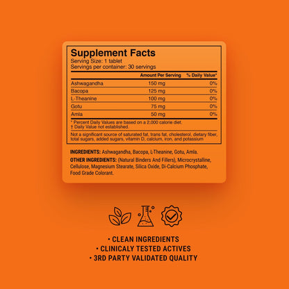 500mg Calm Focus Tablets - Mango Mint - Mood Tablets