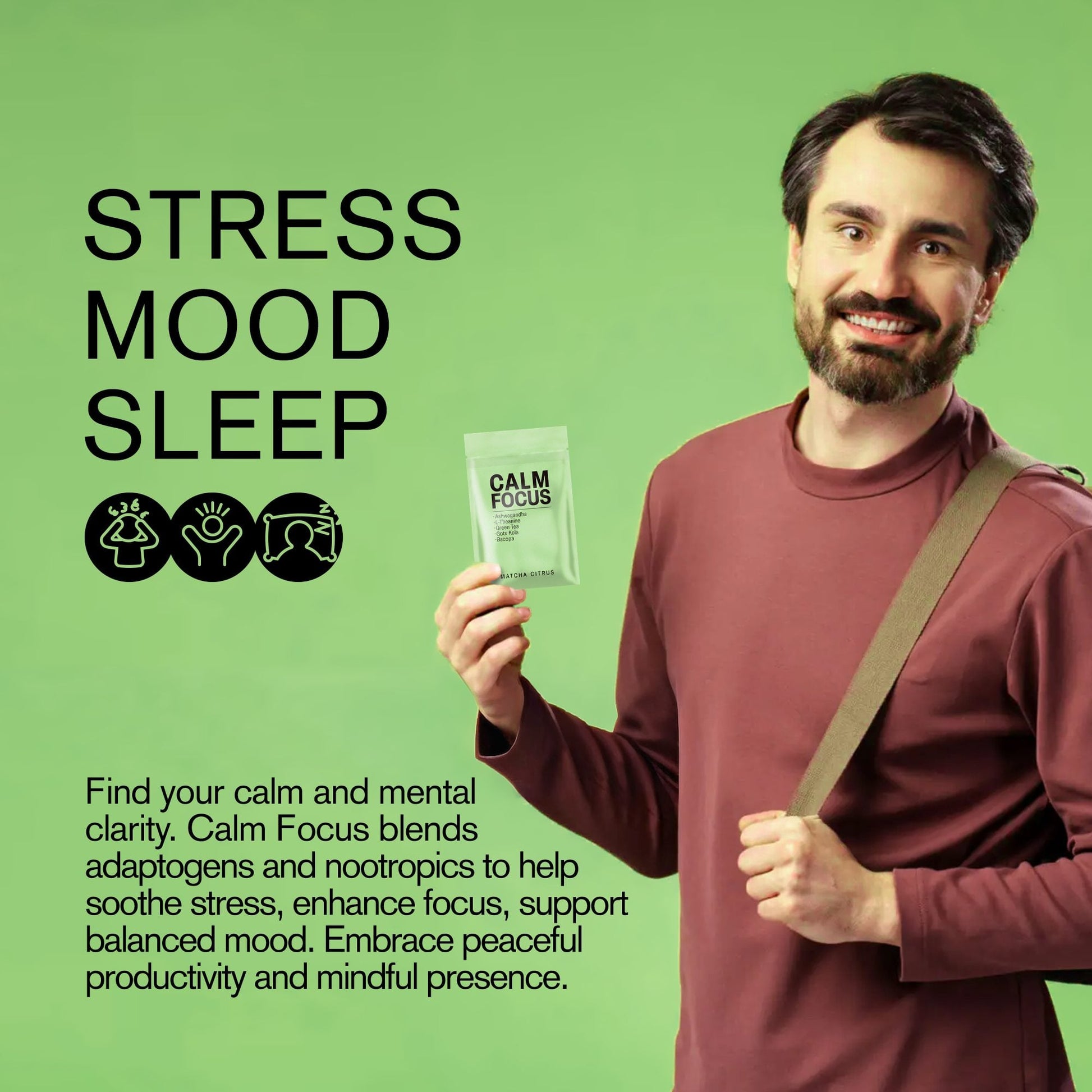 500mg Calm Focus Tablets - Matcha Citrus - Mood Tablets