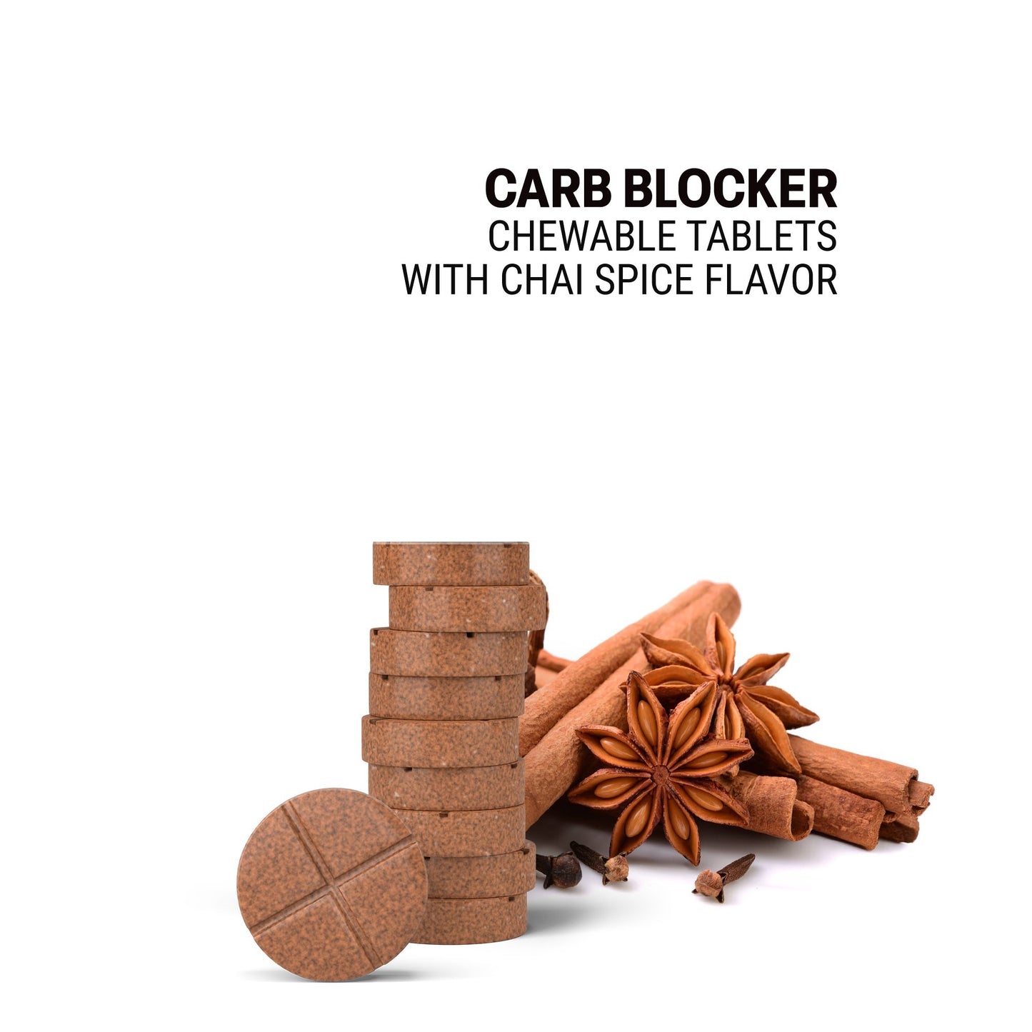 500mg Carb Blocker Tablets - Chai Spice - Mood Tablets
