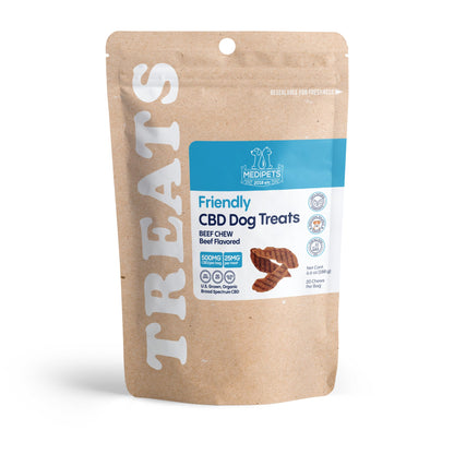 500mg CBD Pet Treats For Dogs - Beef Chew - MediPets