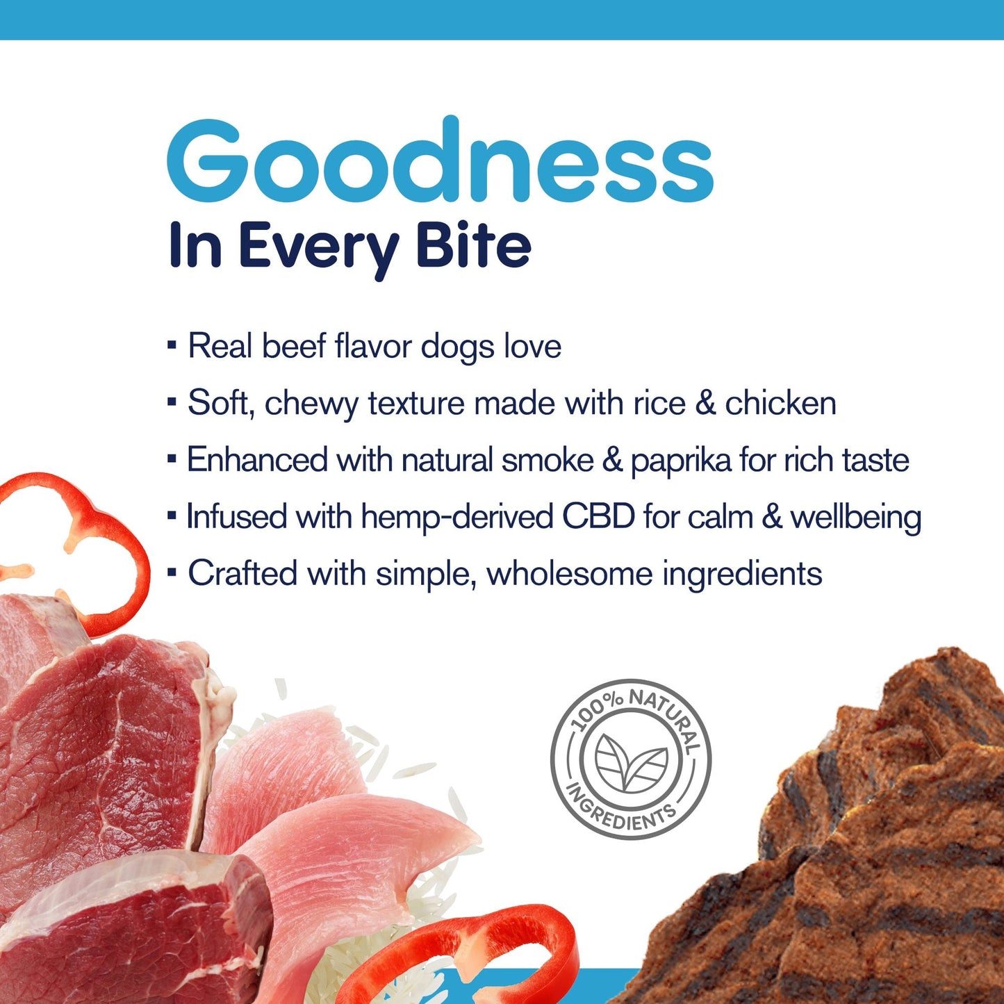 500mg CBD Pet Treats For Dogs - Beef Chew - MediPets