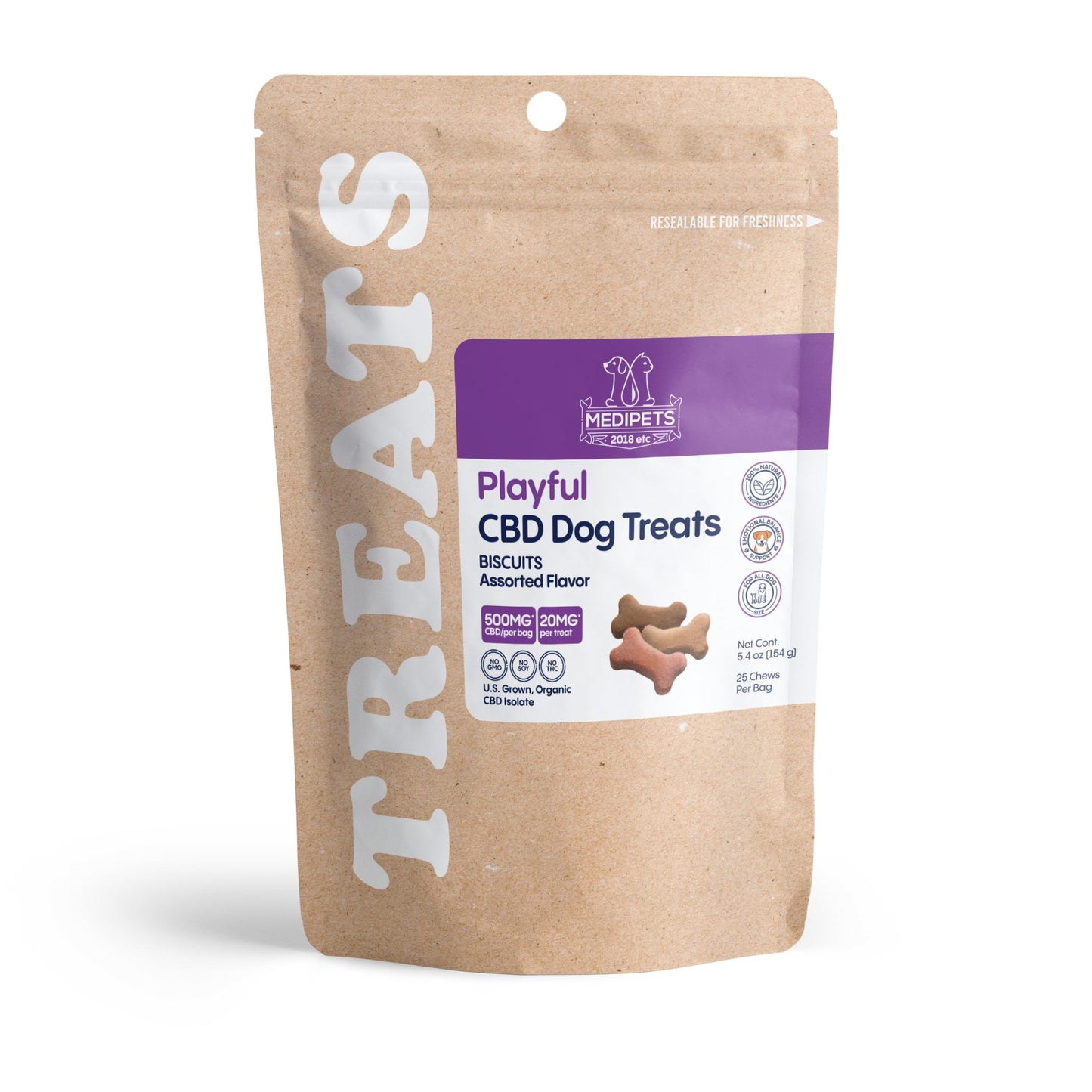 500mg CBD Pet Treats For Dogs - Biscuits - MediPets