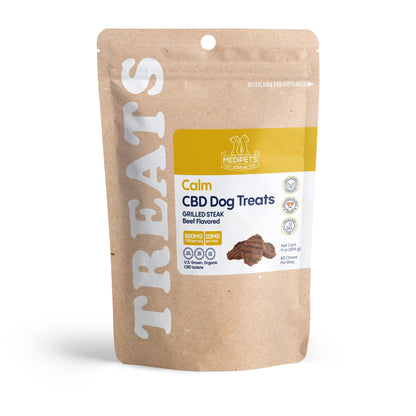 500mg CBD Pet Treats For Dogs - Grilled Steak - MediPets