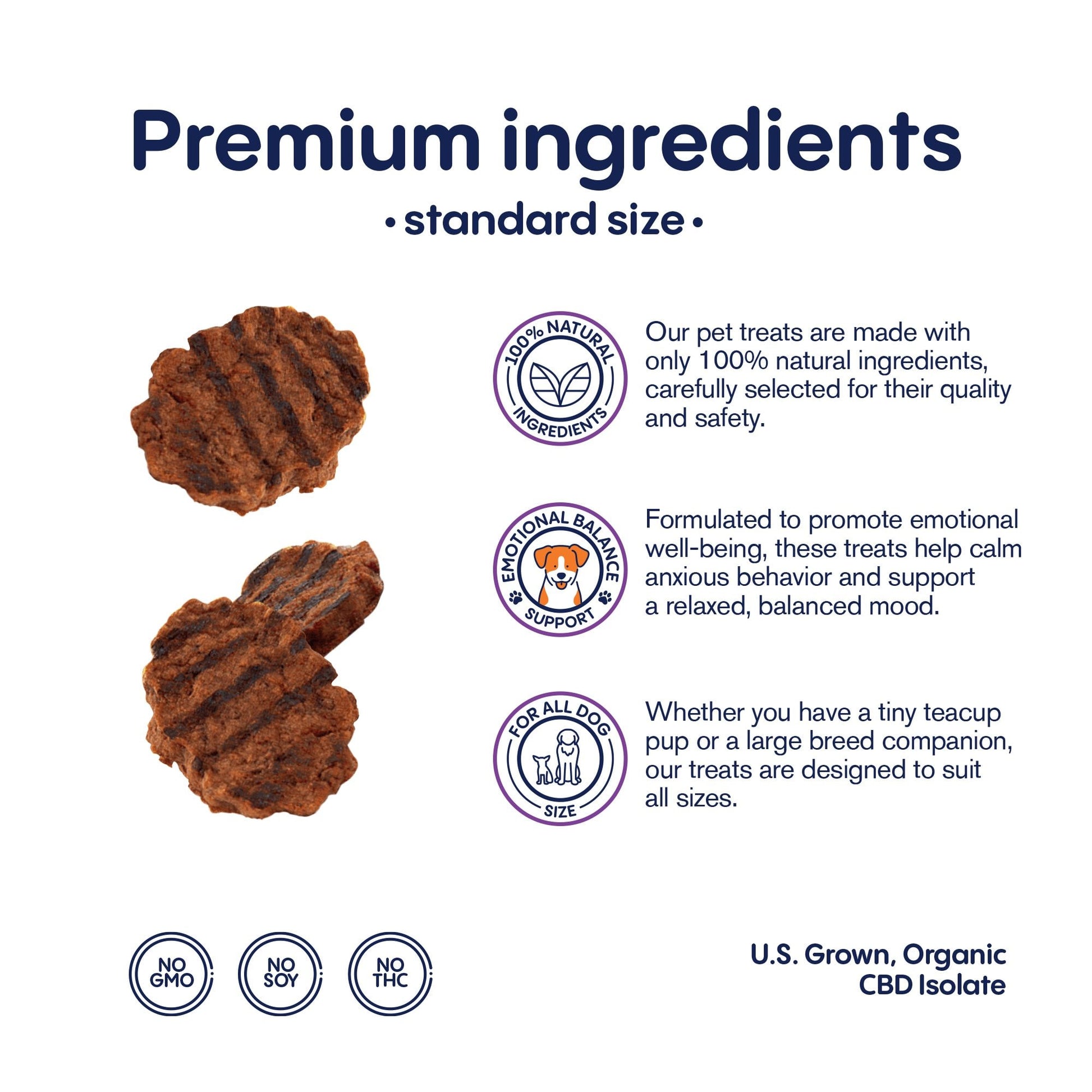 500mg CBD Pet Treats For Dogs - Grilled Steak - MediPets