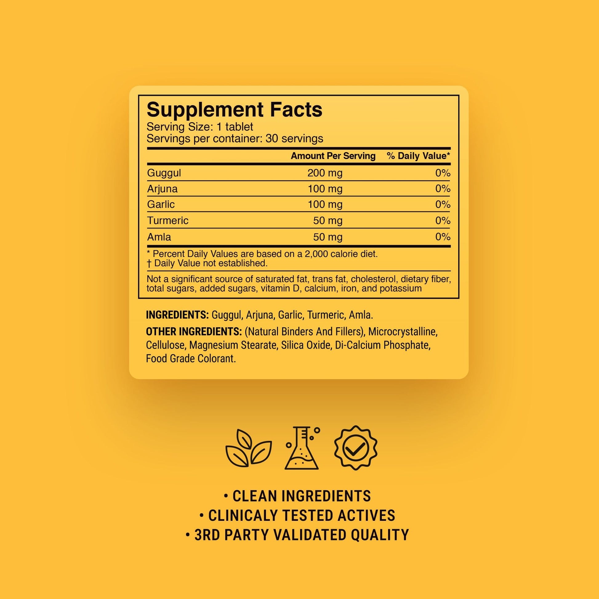 500mg Cholesterol Support Tablets - Spiced Orange - Mood Tablets