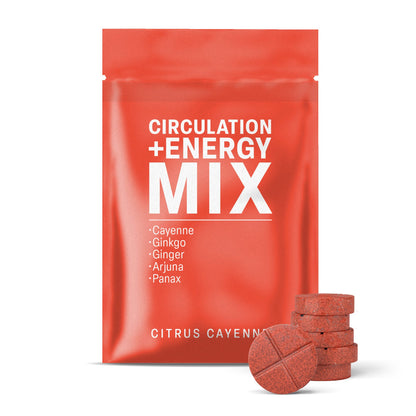 500mg Circulation + Energy Tablets - Citrus Cayenne - Mood Tablets