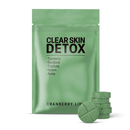 500mg Clear Skin Detox Tablets - Cranberry Lime - Mood Tablets