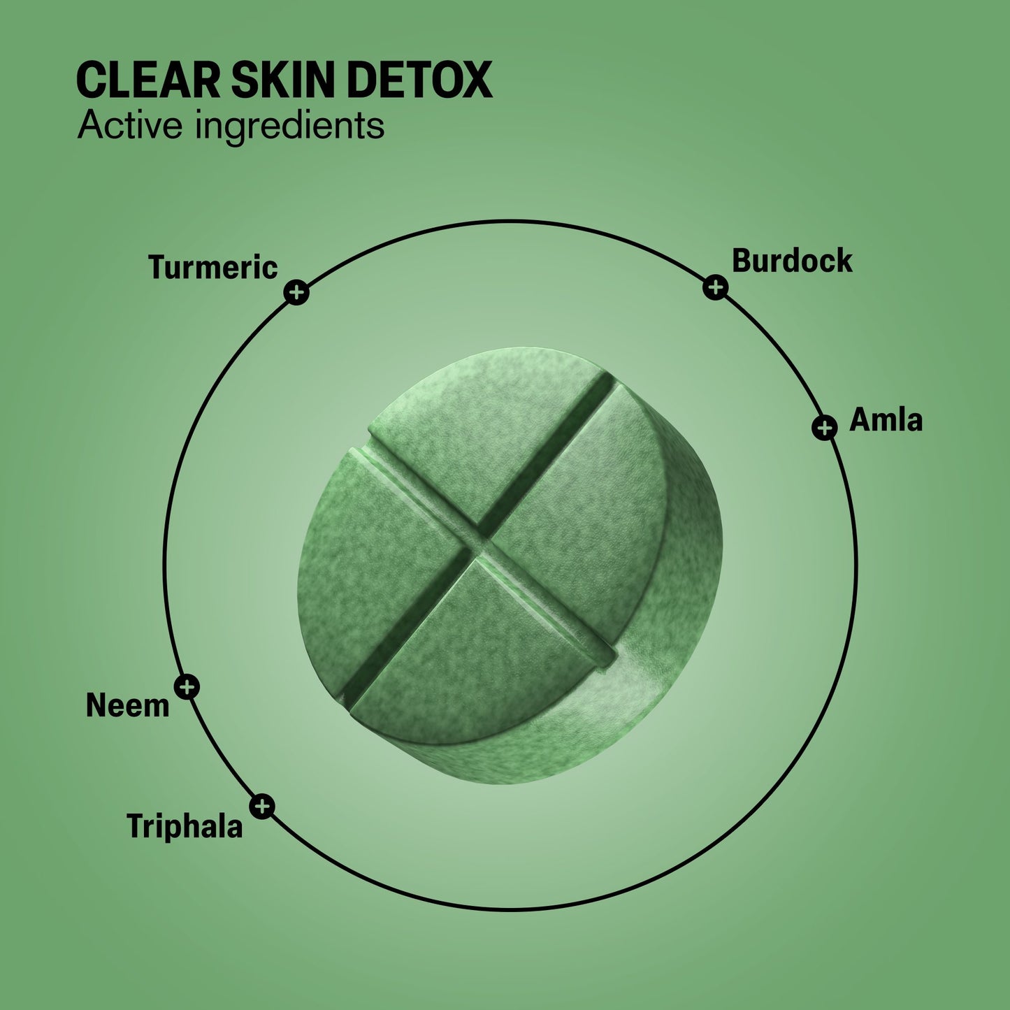 500mg Clear Skin Detox Tablets - Cranberry Lime - Mood Tablets
