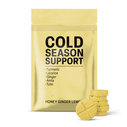 500mg Cold Season Support Tablets - Honey Ginger Lemon - Mood Tablets