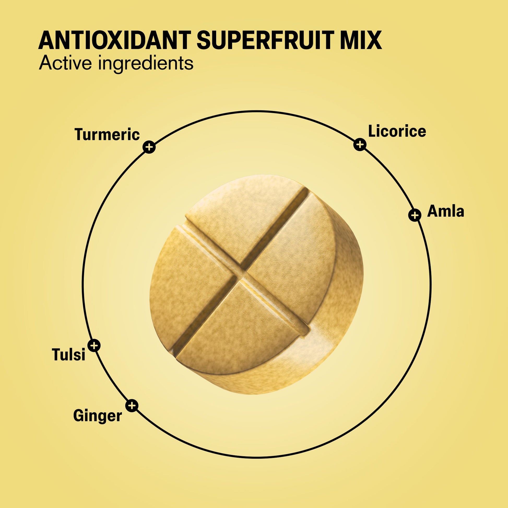 500mg Cold Season Support Tablets - Honey Ginger Lemon - Mood Tablets