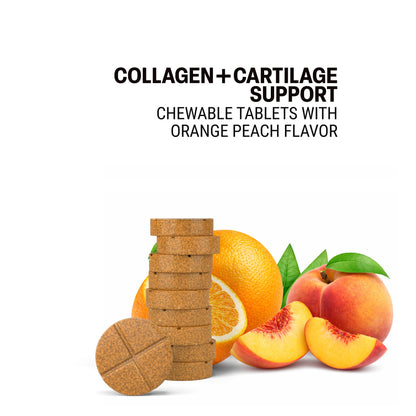 500mg Collagen + Cartilage Support Tablets - Orange Peach - Mood Tablets