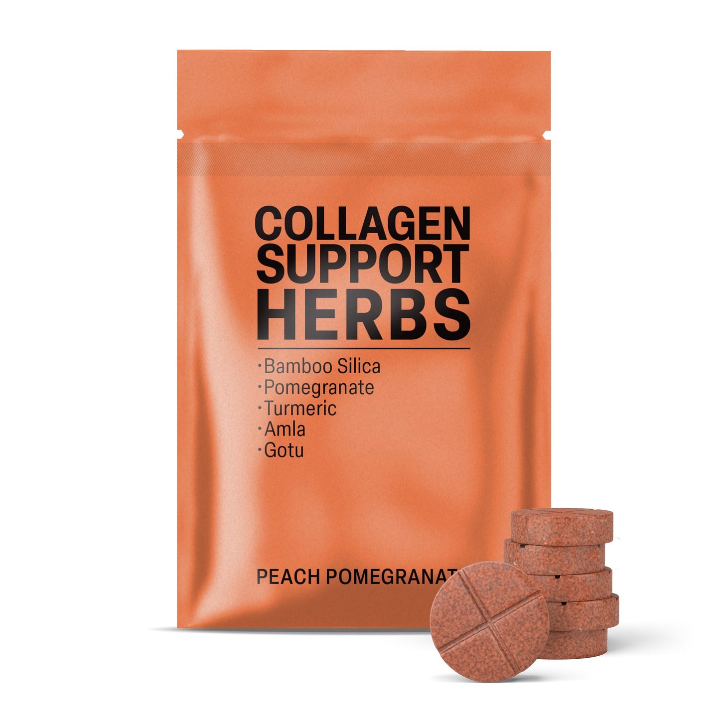 500mg Collagen Support Herbs Tablets - Peach Pomegranate - Mood Tablets