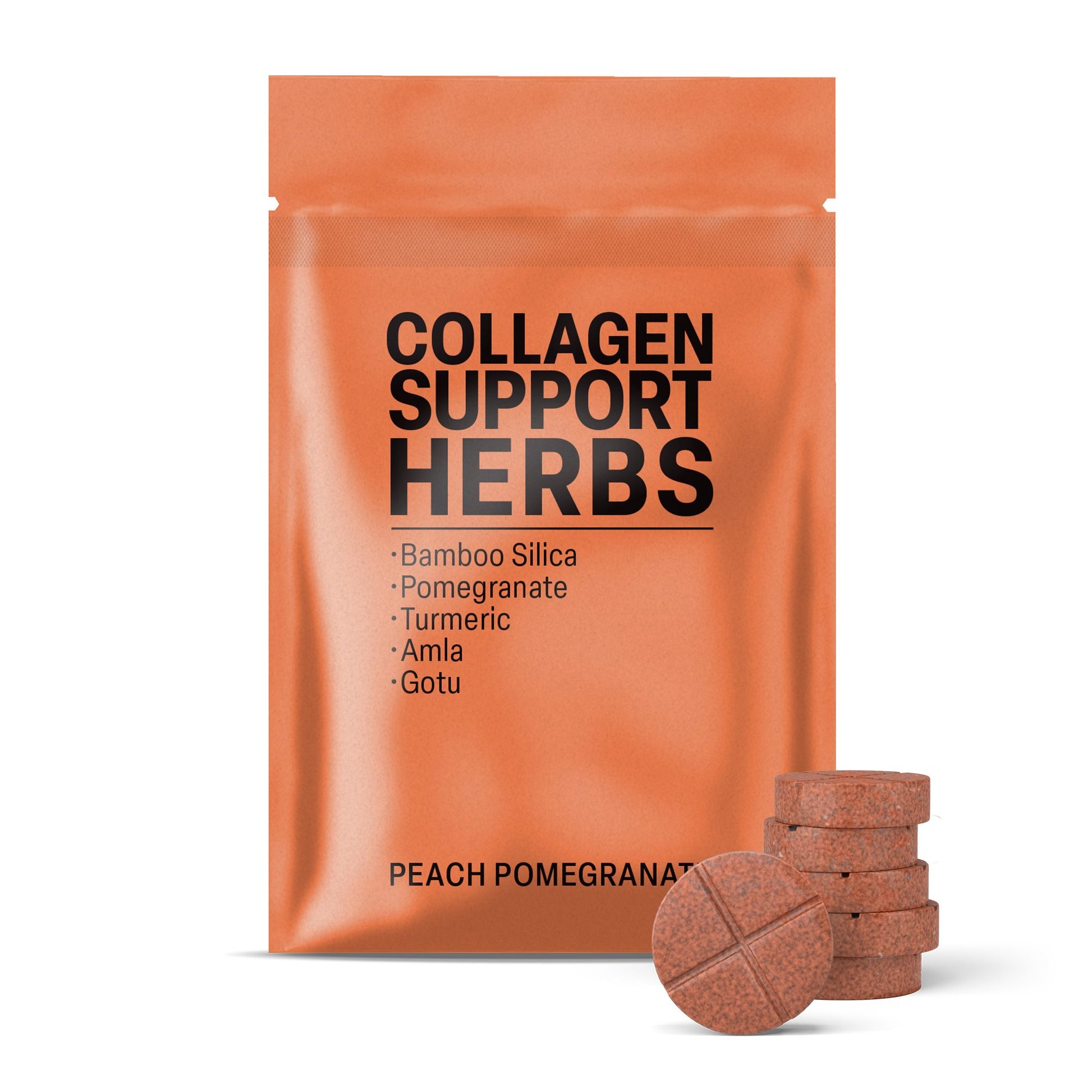 500mg Collagen Support Herbs Tablets - Peach Pomegranate - Mood Tablets