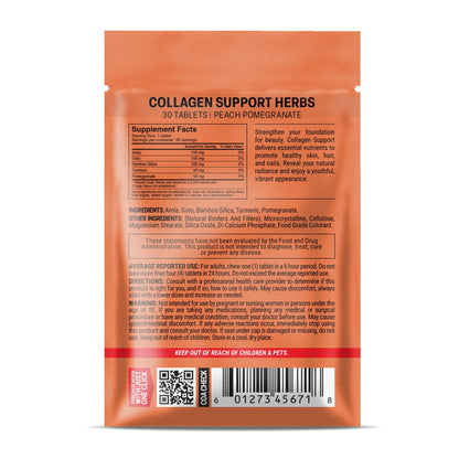 500mg Collagen Support Herbs Tablets - Peach Pomegranate - Mood Tablets