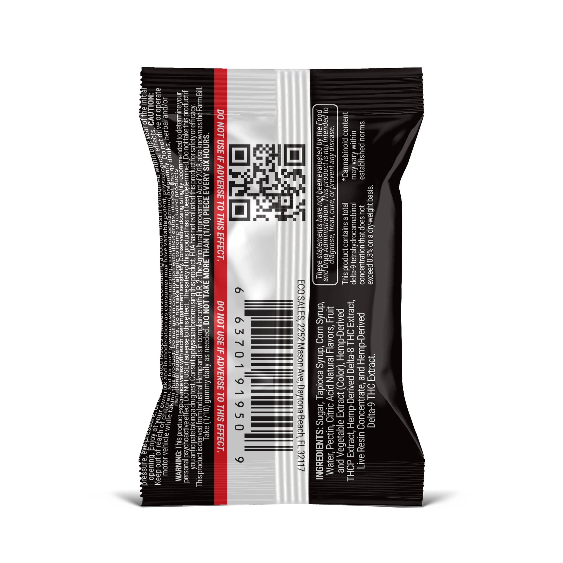 500mg D8, D9, THCP, Live Resin Gummies - Beast