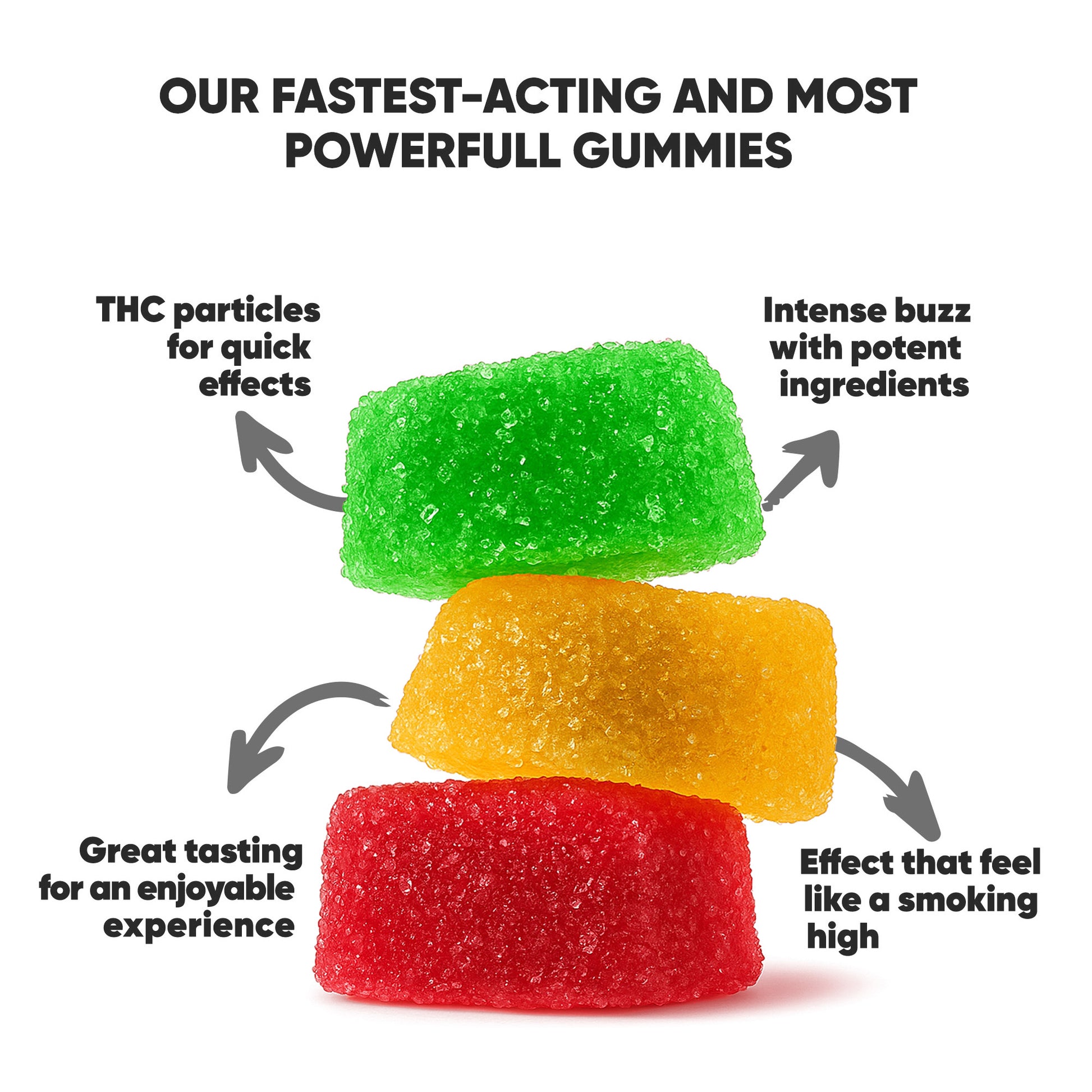 500mg D8 & THCP Gummies - Fruity Mix - Chill Extreme