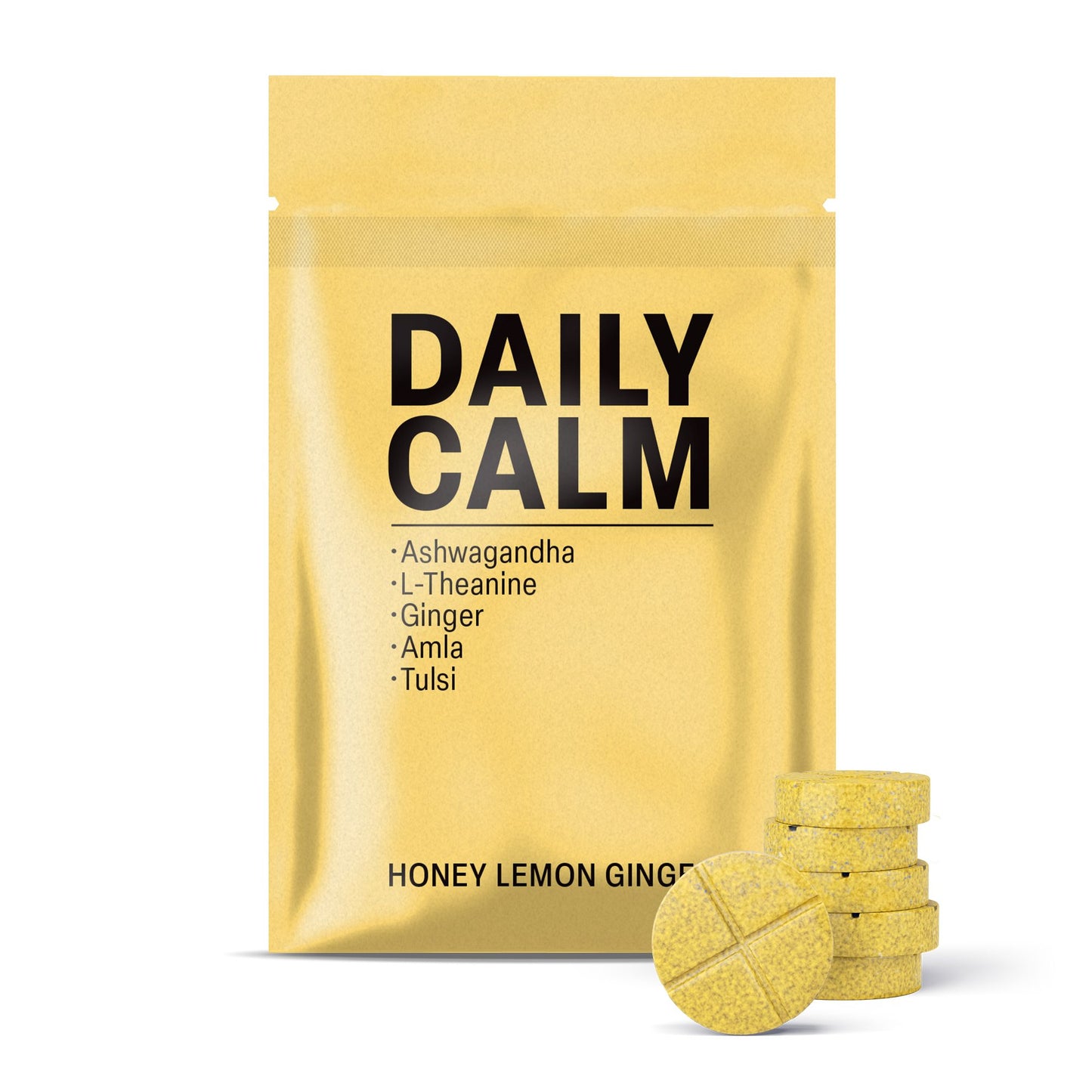 500mg Daily Calm Tablets - Honey Lemon Ginger - Mood Tablets