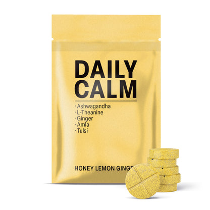 500mg Daily Calm Tablets - Honey Lemon Ginger - Mood Tablets