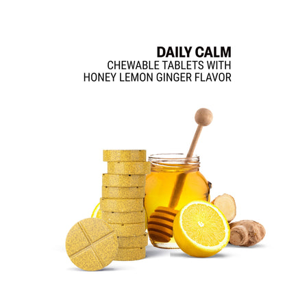 500mg Daily Calm Tablets - Honey Lemon Ginger - Mood Tablets