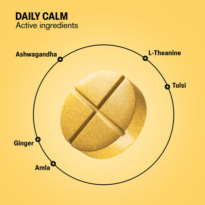 500mg Daily Calm Tablets - Honey Lemon Ginger - Mood Tablets