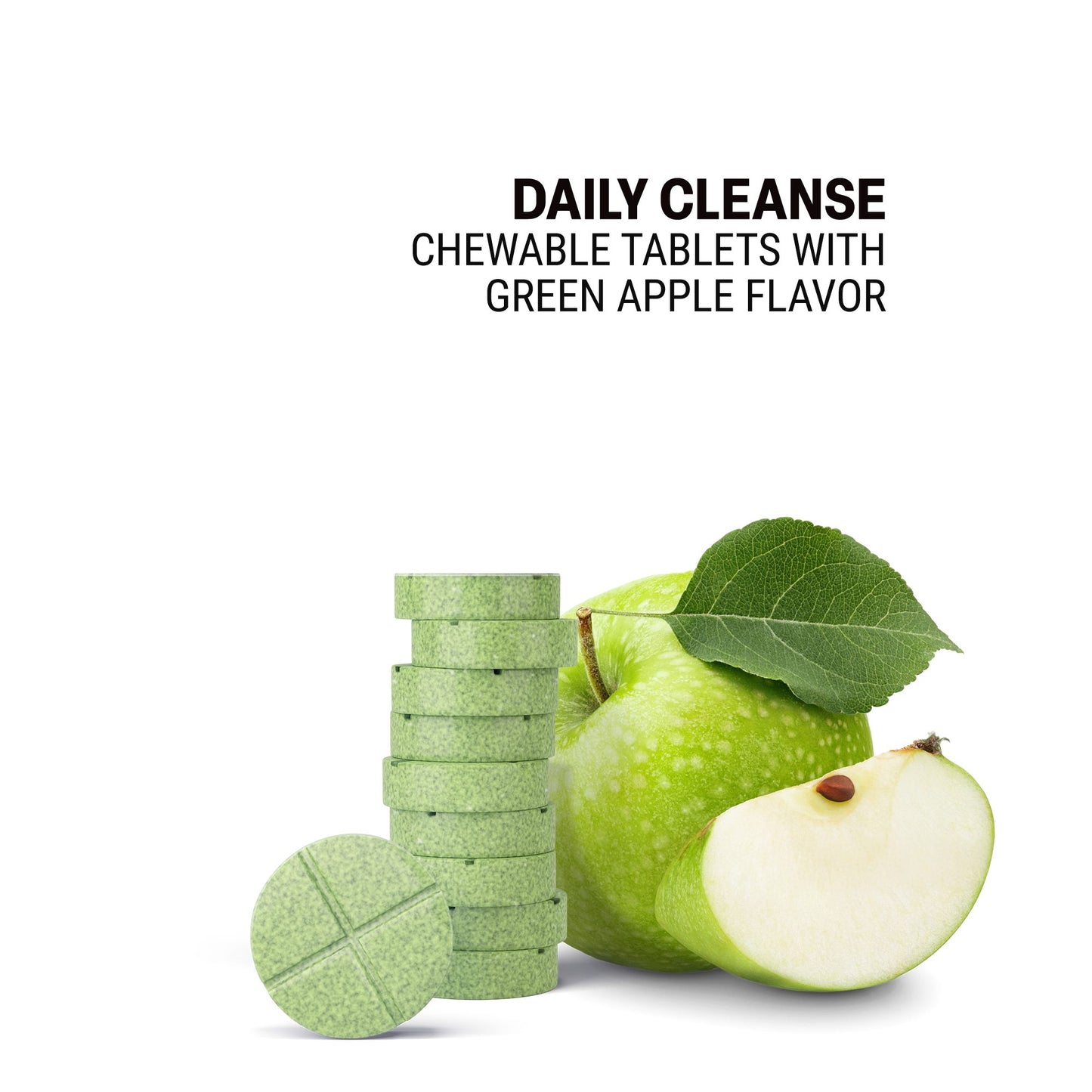 500mg Daily Cleanse Tablets - Green Apple - Mood Tablets
