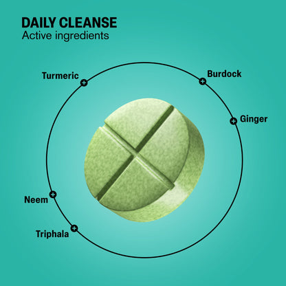 500mg Daily Cleanse Tablets - Green Apple - Mood Tablets