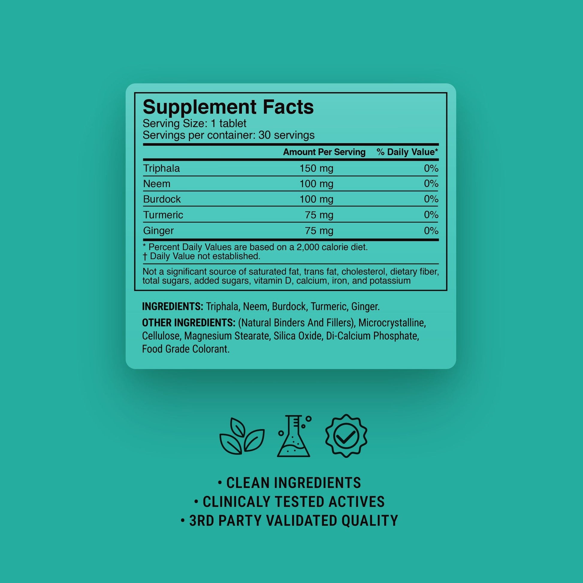 500mg Daily Cleanse Tablets - Green Apple - Mood Tablets
