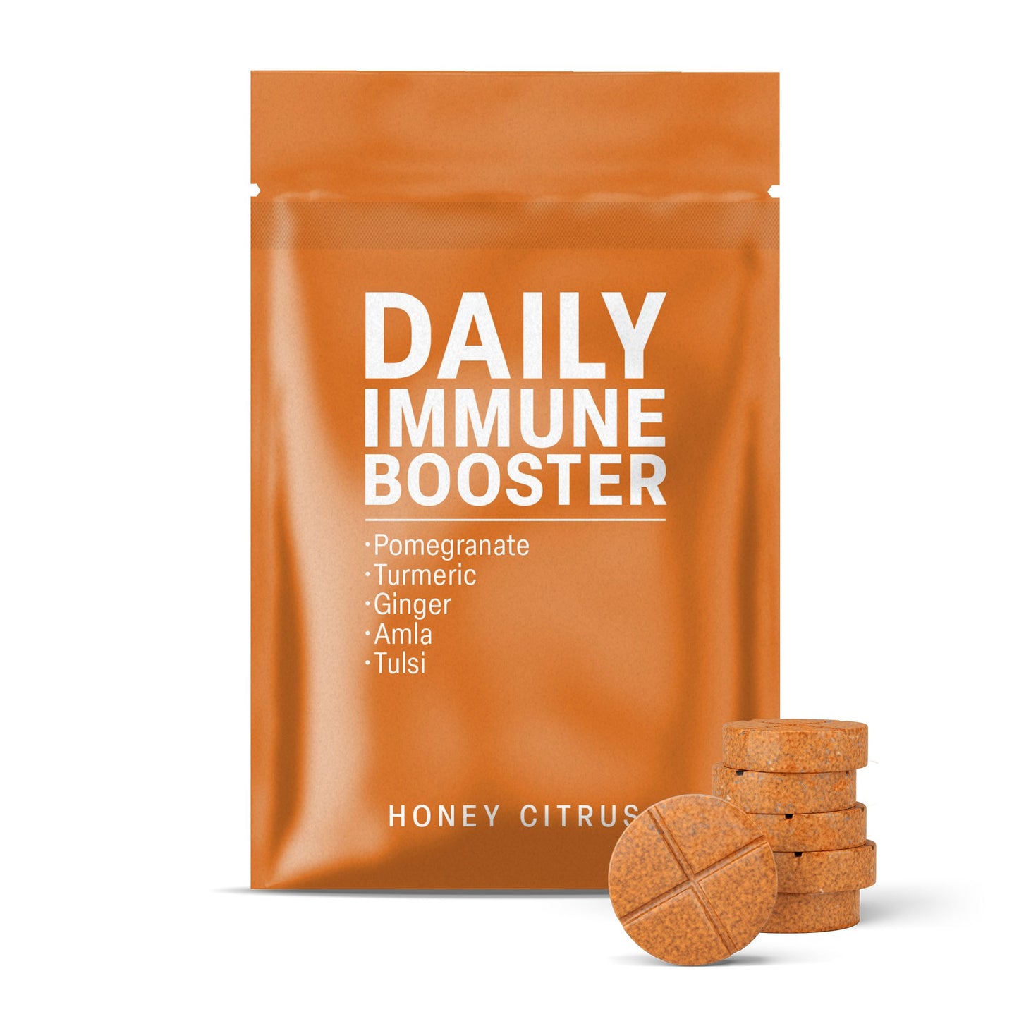 500mg Daily Immune Booster Tablets - Honey Citrus - Mood Tablets