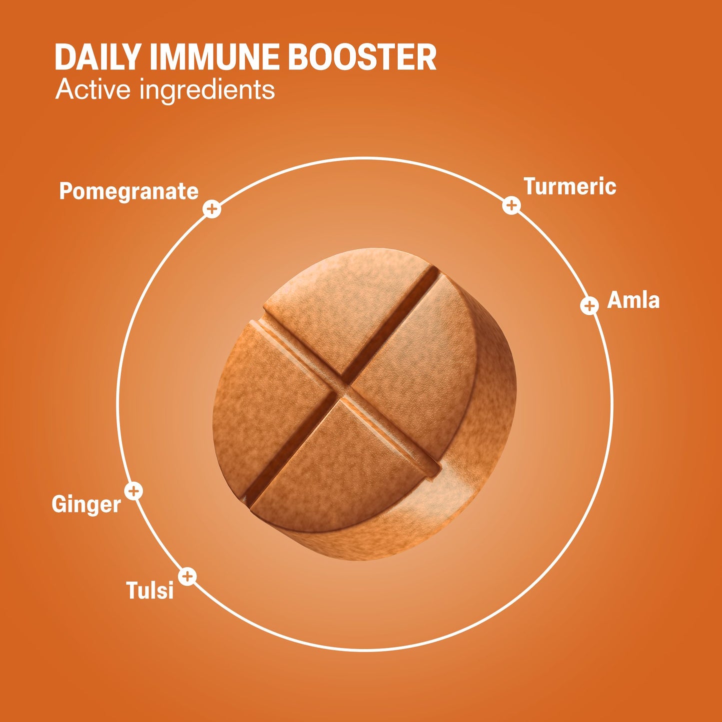 500mg Daily Immune Booster Tablets - Honey Citrus - Mood Tablets
