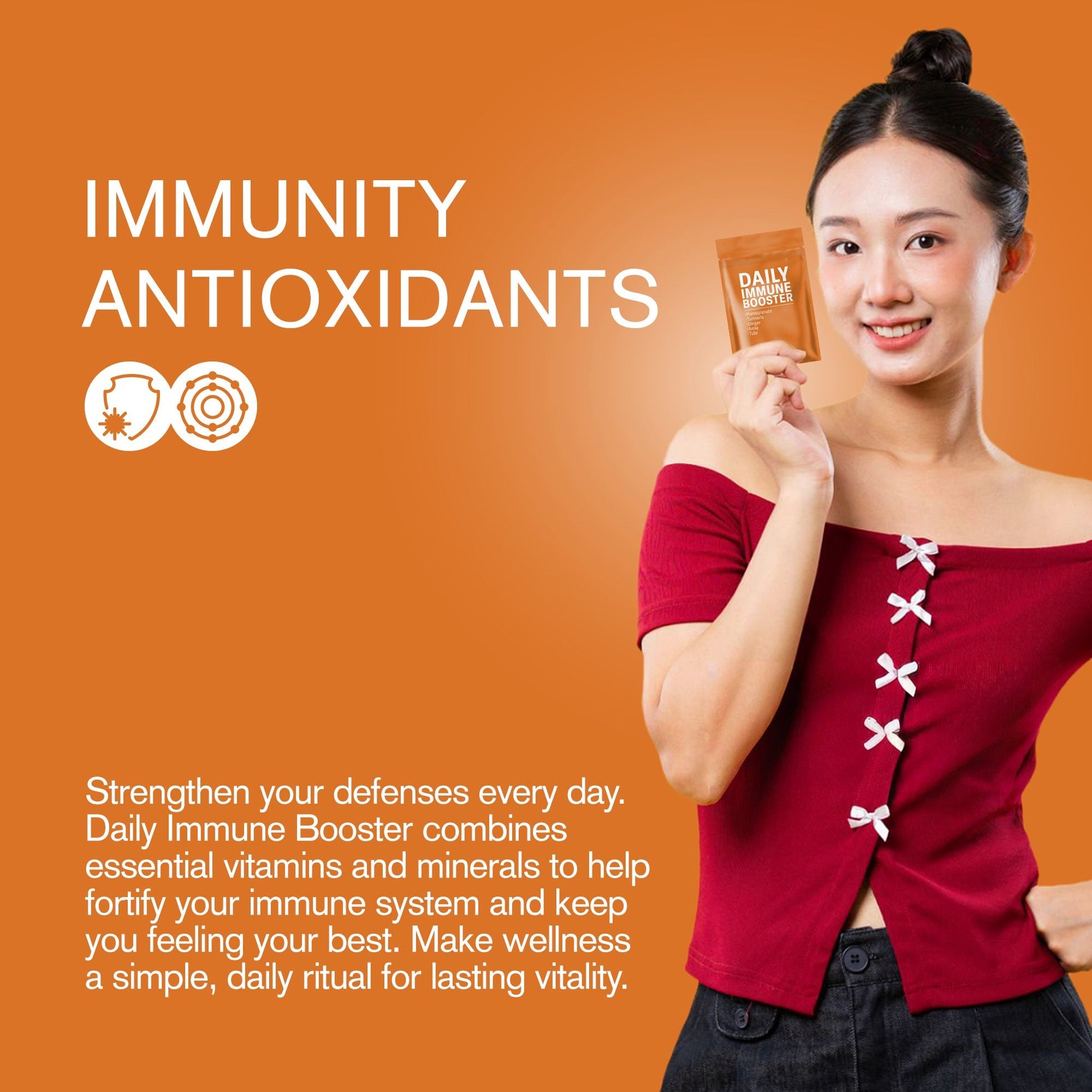 500mg Daily Immune Booster Tablets - Honey Citrus - Mood Tablets