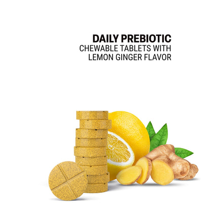 500mg Daily Prebiotic Tablets - Lemon Ginger - Mood Tablets