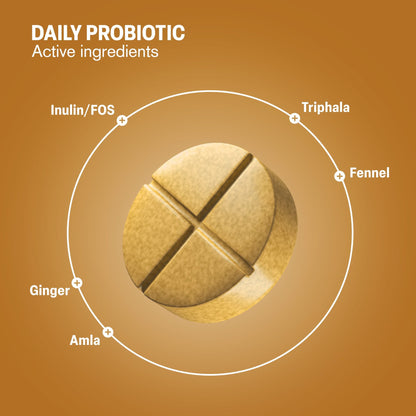 500mg Daily Prebiotic Tablets - Lemon Ginger - Mood Tablets