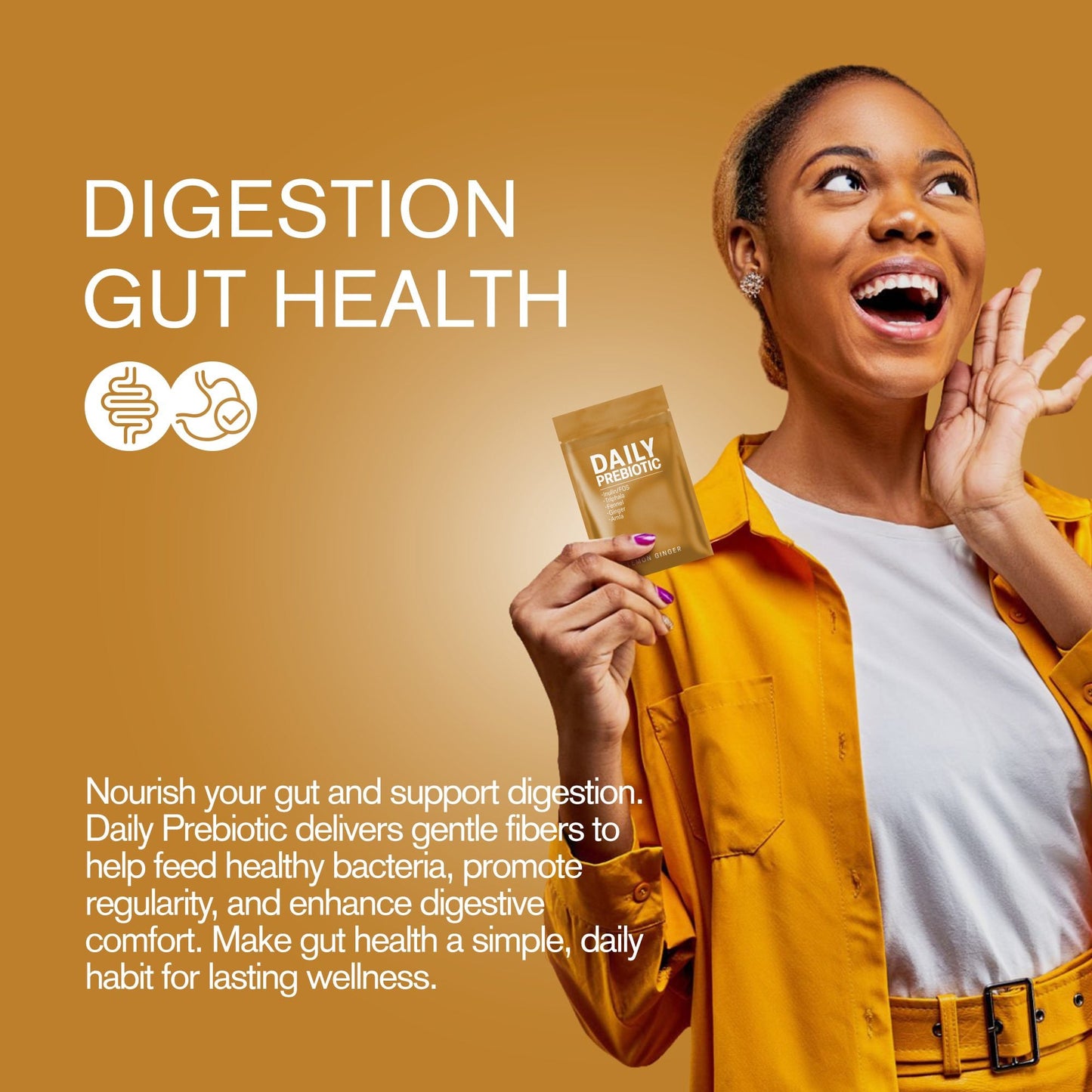 500mg Daily Prebiotic Tablets - Lemon Ginger - Mood Tablets