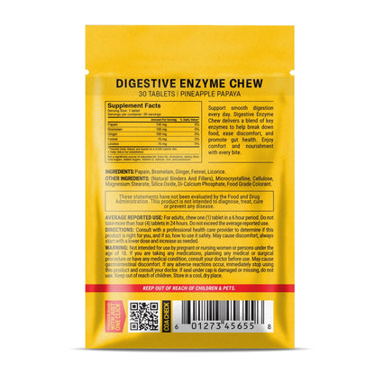 500mg Digestive Enzyme Tablets - Pineapple Papaya - Mood Tablets