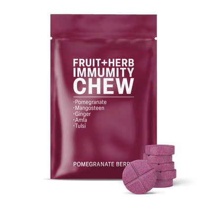 500mg Fruit + Herb Immunity Tablets - Pomegranate Berry - Mood Tablets