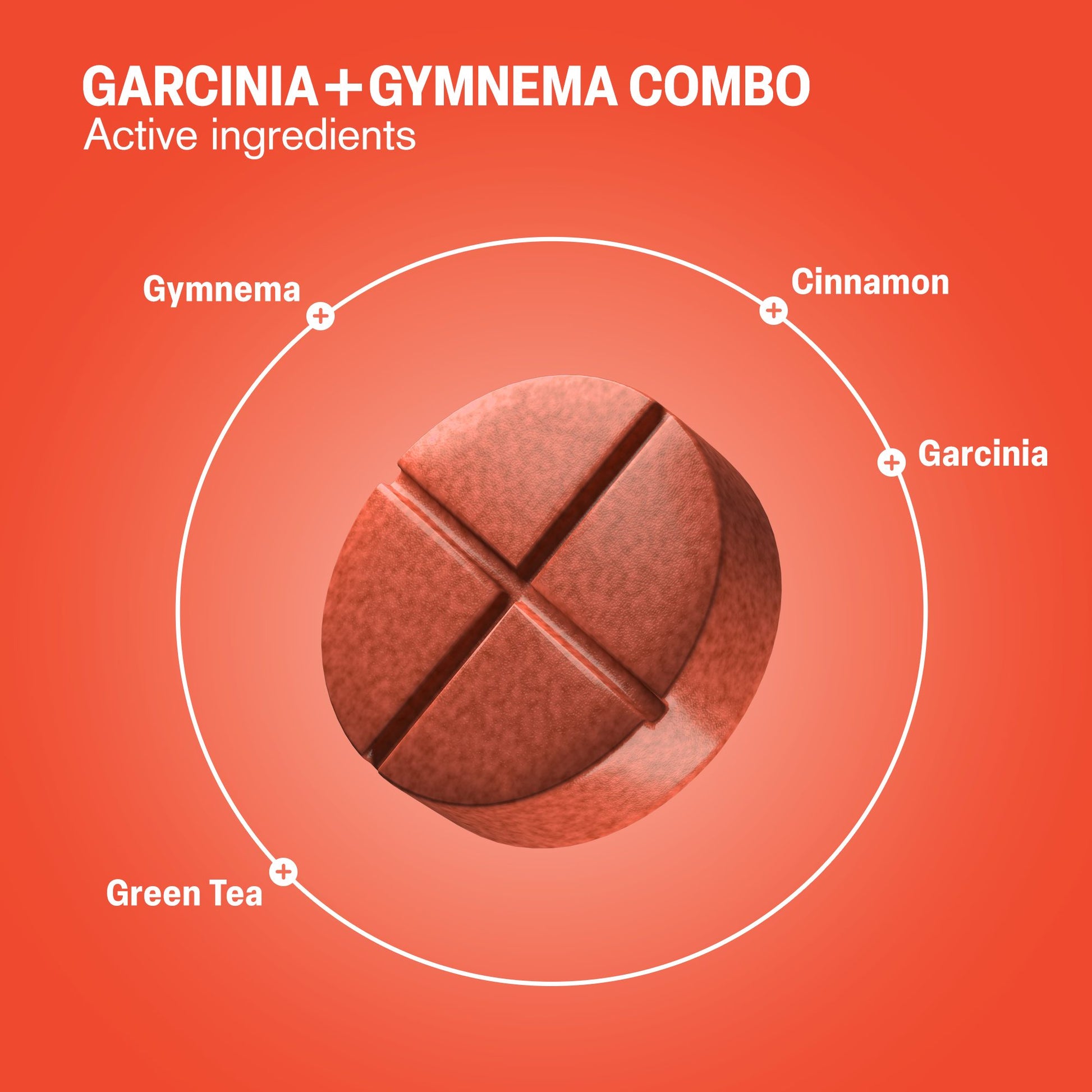 500mg Garcinia + Gymnema Combo Tablets - Tangerine - Mood Tablets