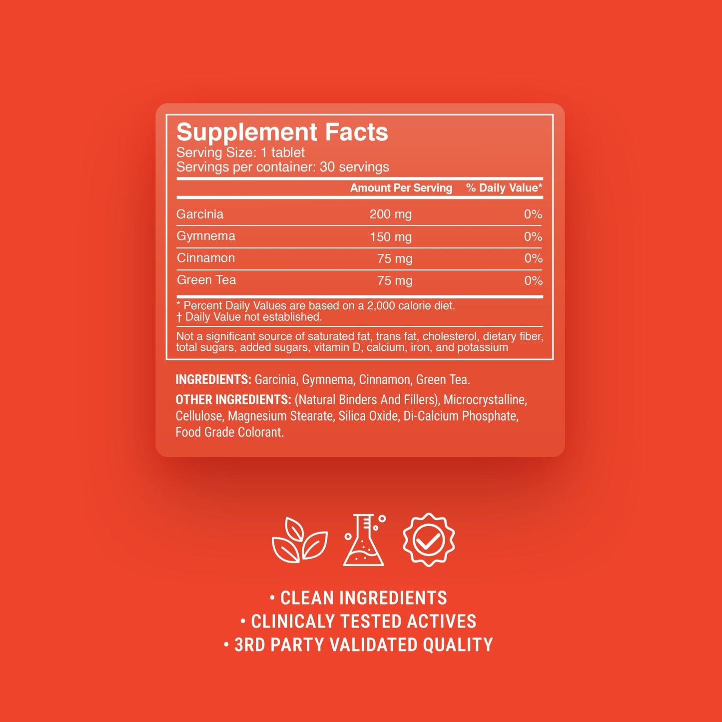 500mg Garcinia + Gymnema Combo Tablets - Tangerine - Mood Tablets