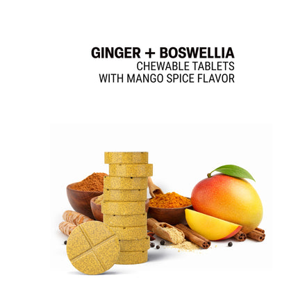 500mg Ginger + Boswellia Tablets - Spiced Mango - Mood Tablets
