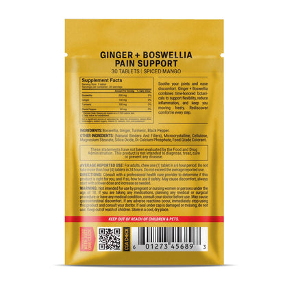 500mg Ginger + Boswellia Tablets - Spiced Mango - Mood Tablets