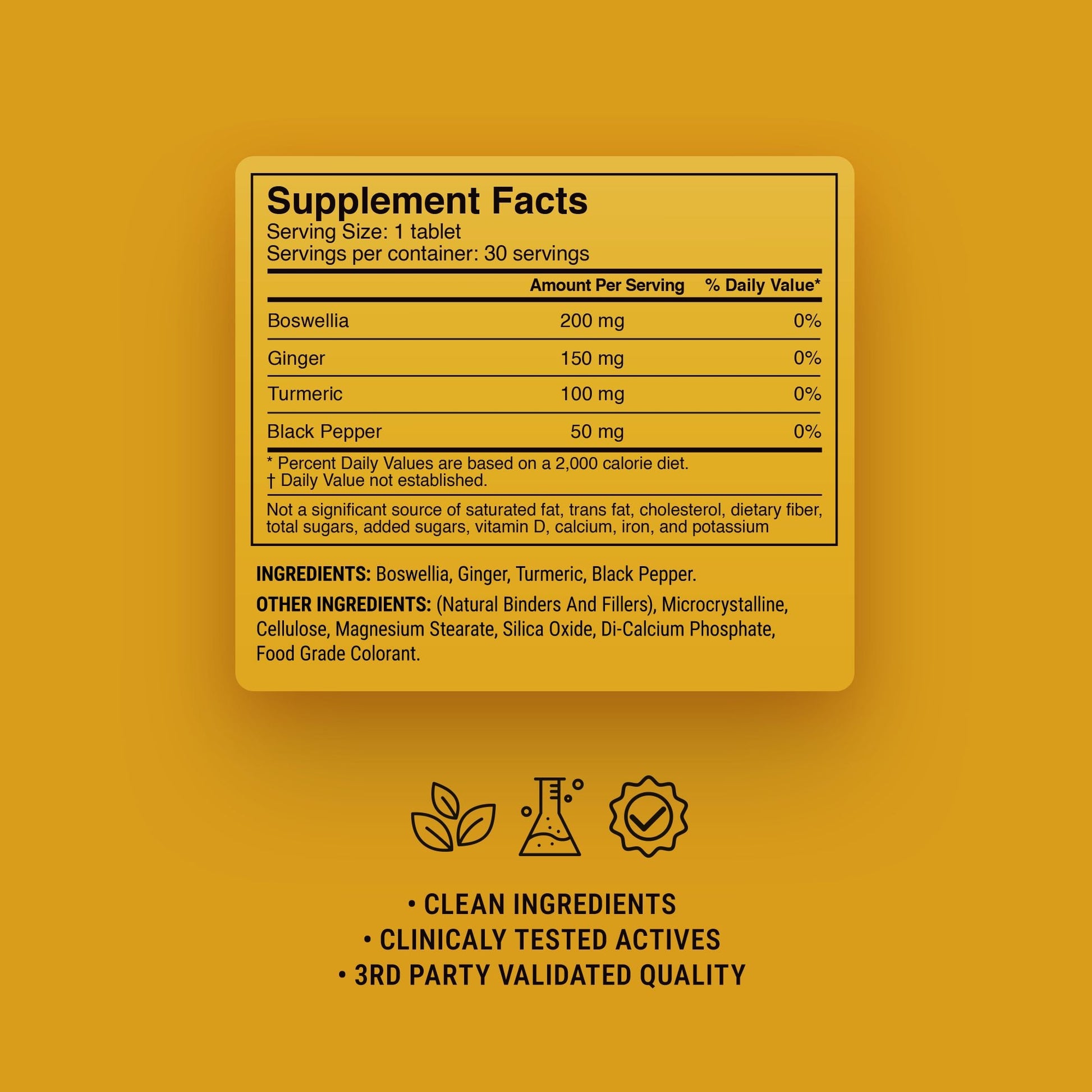 500mg Ginger + Boswellia Tablets - Spiced Mango - Mood Tablets