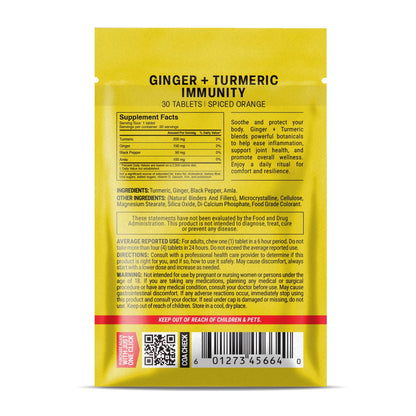 500mg Ginger + Turmeric Tablets - Spiced Orange - Mood Tablets