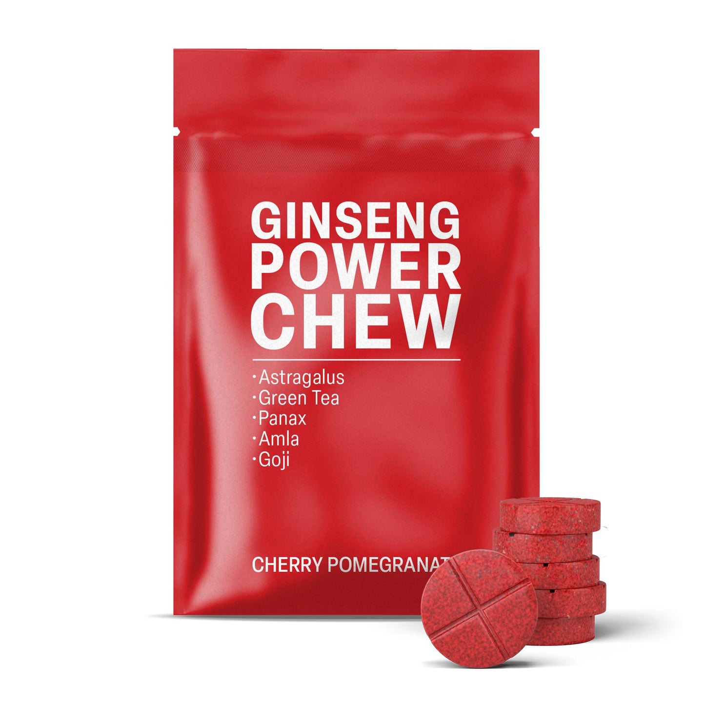 500mg Ginseng Power Tablets - Cherry Pomegranate - Mood Tablets
