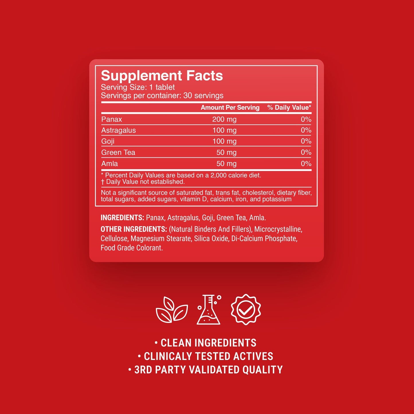 500mg Ginseng Power Tablets - Cherry Pomegranate - Mood Tablets