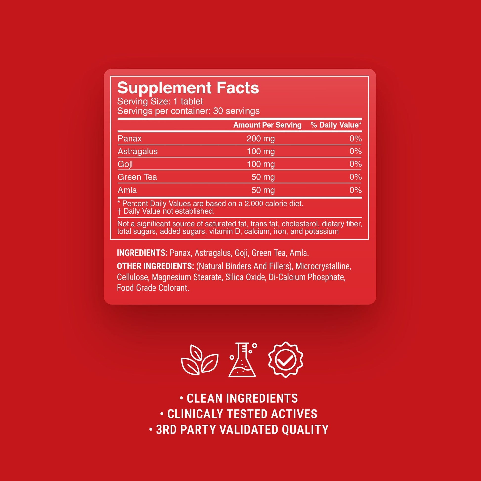 500mg Ginseng Power Tablets - Cherry Pomegranate - Mood Tablets